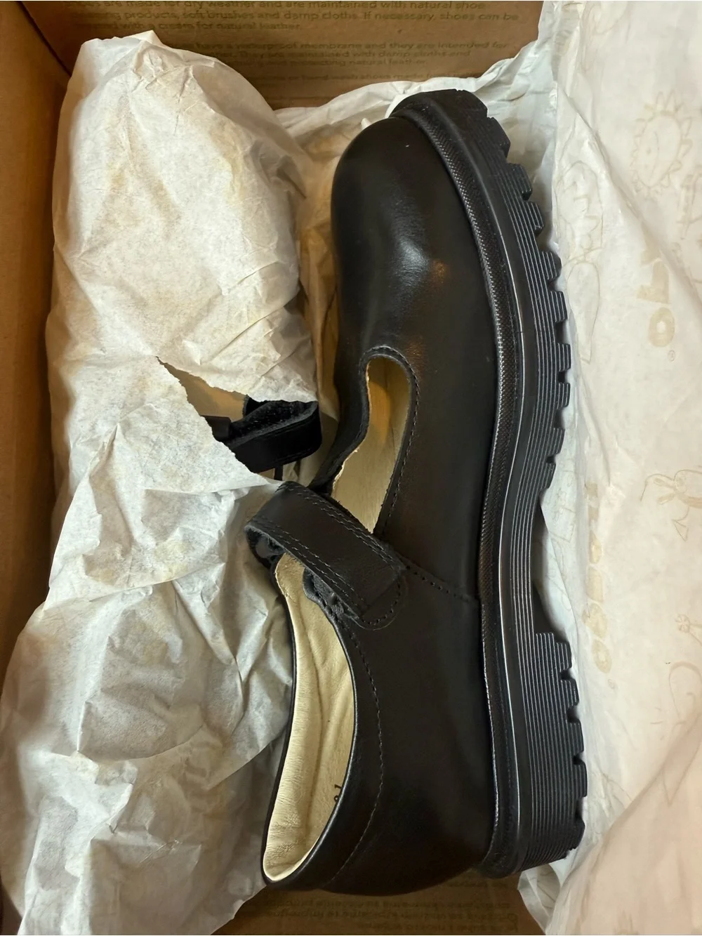 Kids Black Mary Jane School Shoe with Secure Strap